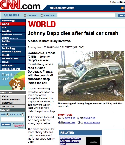 Is Johnny Depp Dead. johnny depp dead
